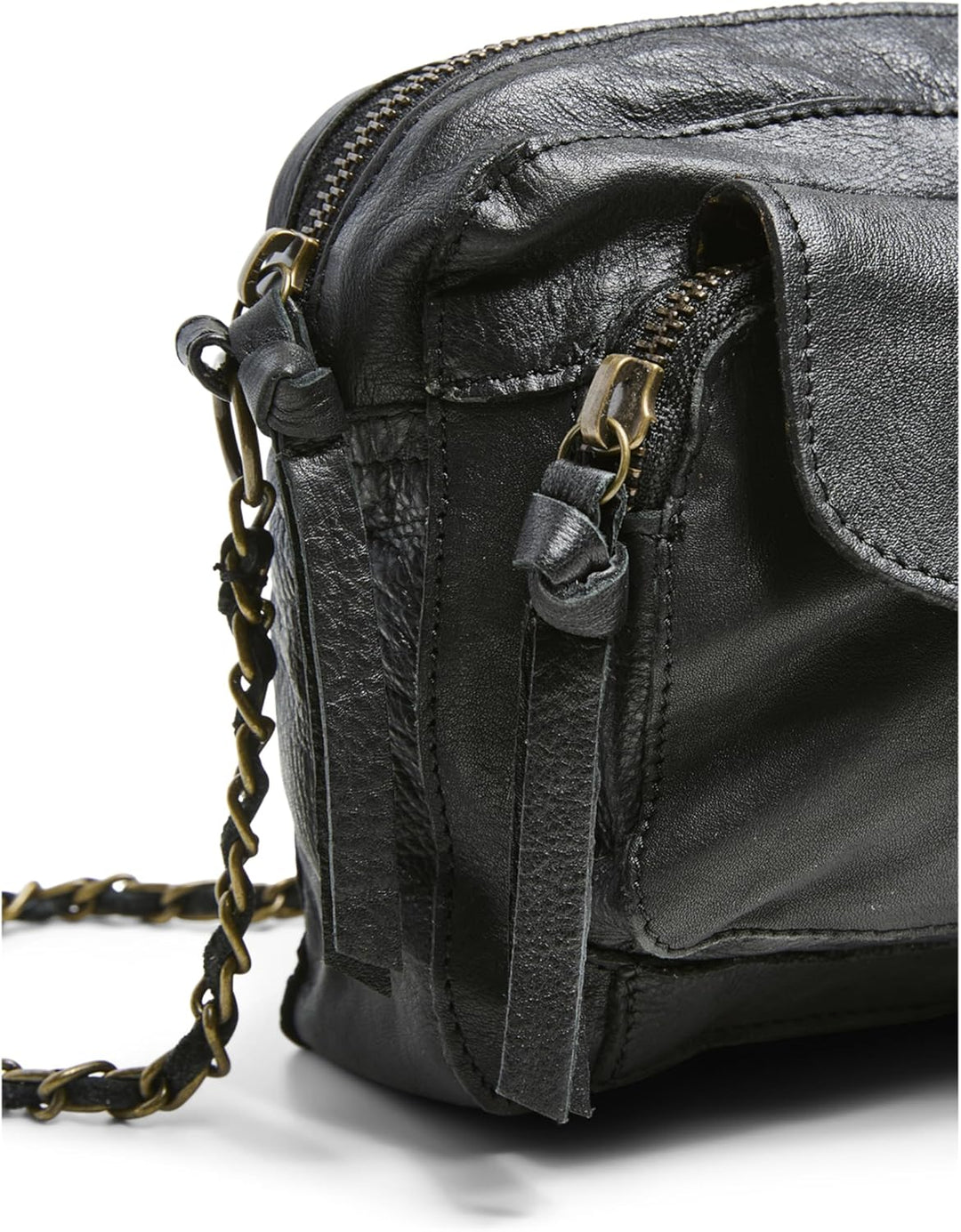 PIECES Damen Pcnaina Leather Cross Body Fc Noos Umängetasche Schwarz, Schwarz