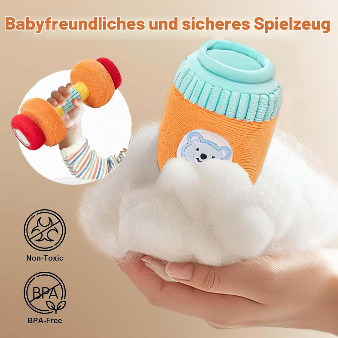 Gdbykds Rattle Gym Plüsch 6 Stück Set 0-12 Monate Babyspielzeug - Fitness Themen Sensorische Rattle