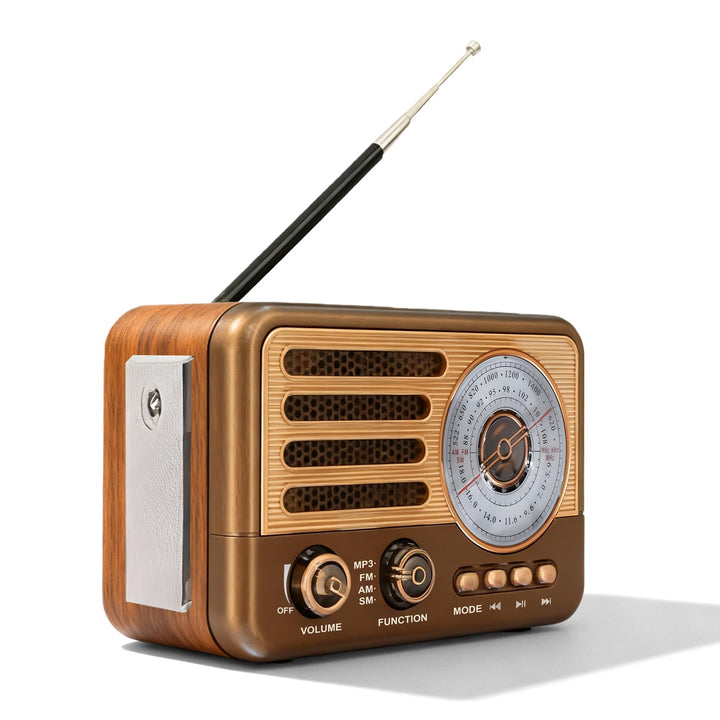 Retro Radio, Am/Fm/Sw Nostalgie Radio, Tragbar Küchenradio Mit USB/Tf-Kartensteckplatz, Retro Radios