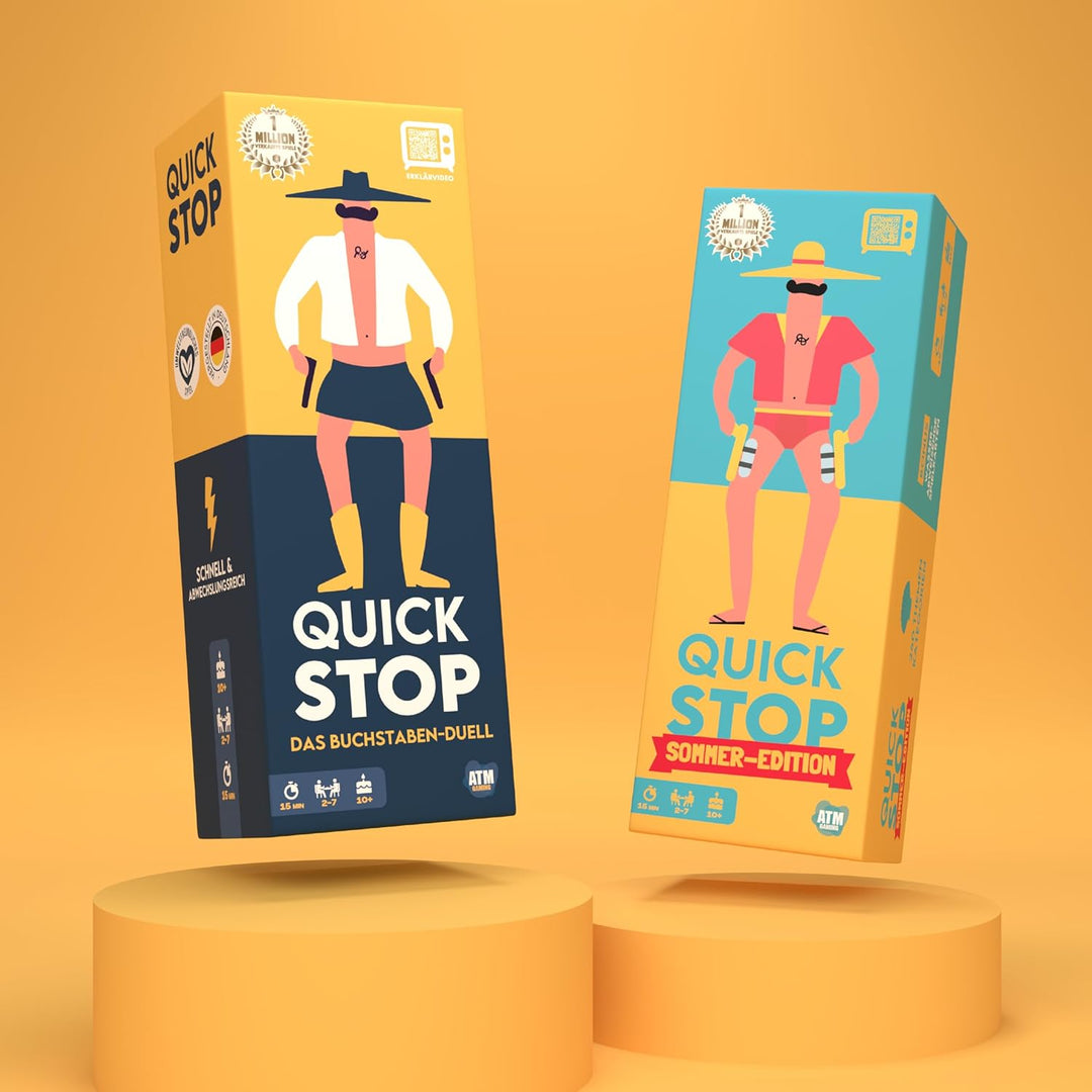 ATM Gaming Quickstop - Das Buchstaben-Duell - Kartenspiel für Jugendliche und Erwachsene - Schnell u
