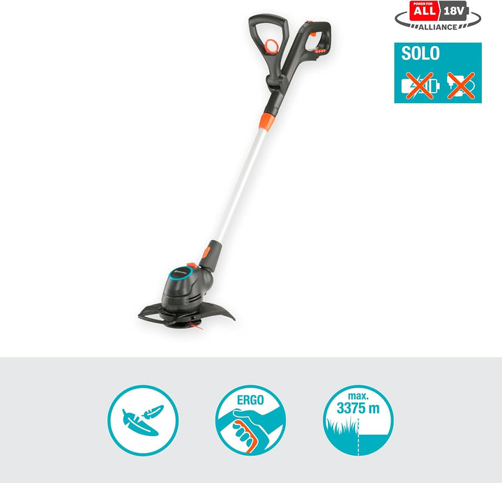 Gardena Akku-Trimmer ComfortCut 23/18V P4A ohne Akku: Rasentrimmer mit 230 mm Schnittkreis, Teleskop