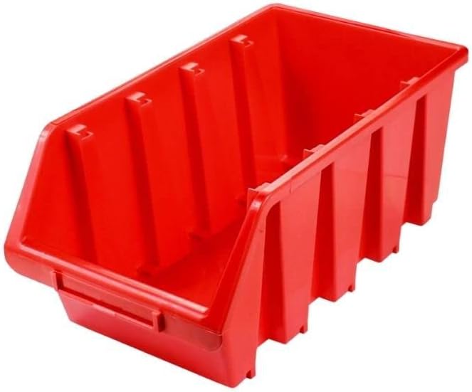PROREGAL SuperSparSet 10x Sichtlagerbox 4 | HxBxT 15,5x20,4x34cm | Rot | Sichtlagerbehälter Sichtlag