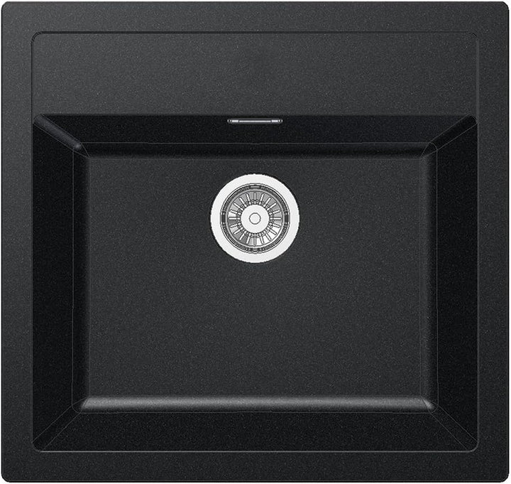 Franke Tectonite-Einbauspüle Sirius 610 114.0205.049 Onyx, Chrom, 560 x 530 mm