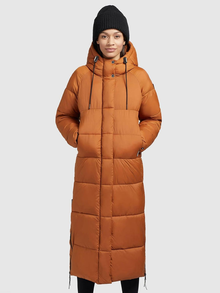 khujo Giesa Frauen Wintermantel schwarz Basics, Casual Wear, Streetwear S braun, S braun
