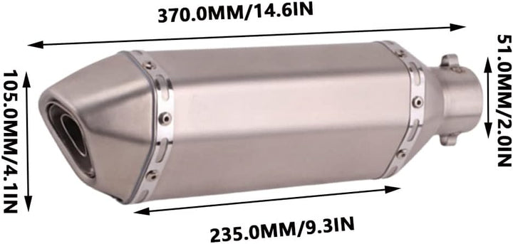 TOTMOX Motorrad und Roller allgemeine Auspuffrohr, mit 51mm Durchmesser Auspuffrohr, und Auspuffanla
