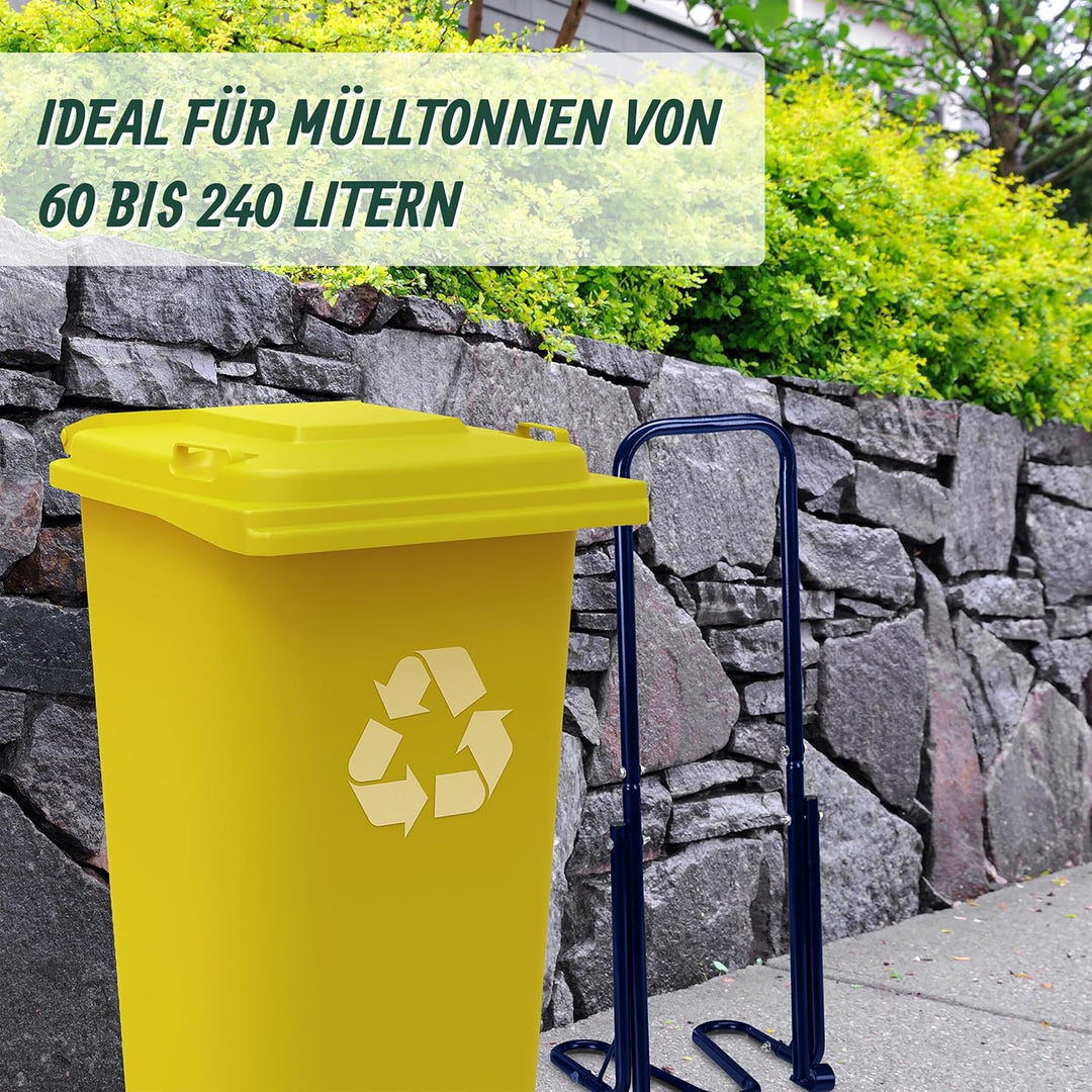 Relaxdays Müllpresse für die Mülltonne, Müllverdichter Hausmüll, Restmüll, Plastik, manuelle Hausmül