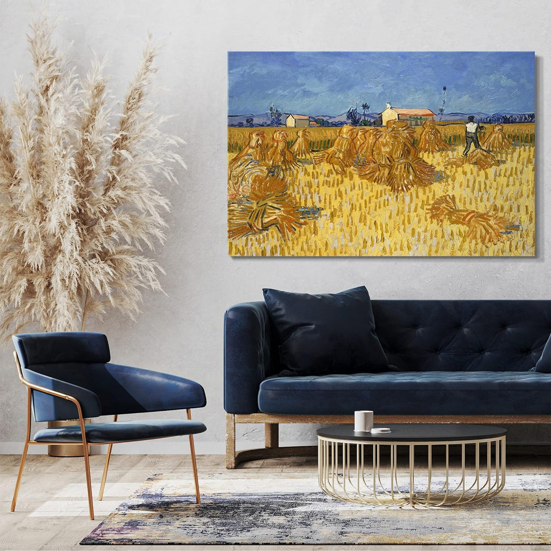 Leinwand (80x60cm): Vincent van Gogh - Getreide-Ernte in der Provence 80x60 cm, 80x60 cm