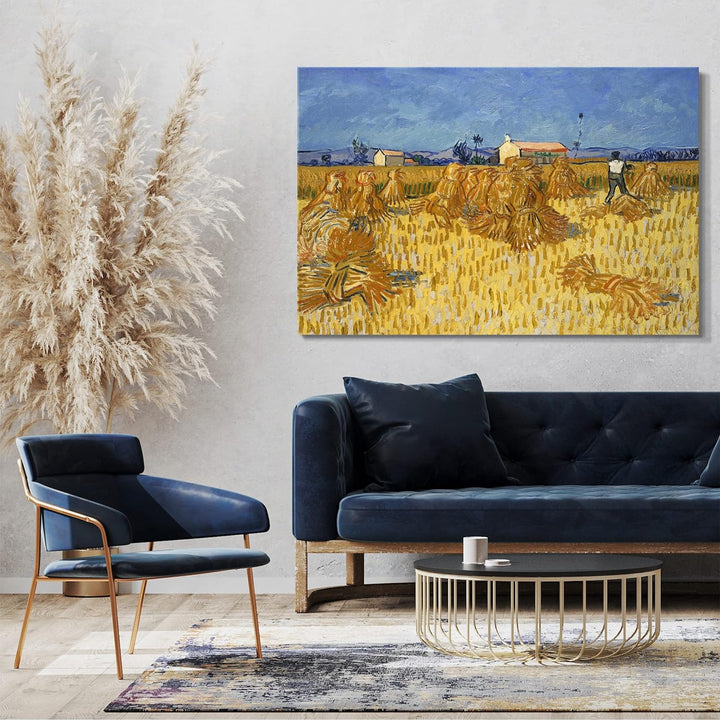 Leinwand (80x60cm): Vincent van Gogh - Getreide-Ernte in der Provence 80x60 cm, 80x60 cm
