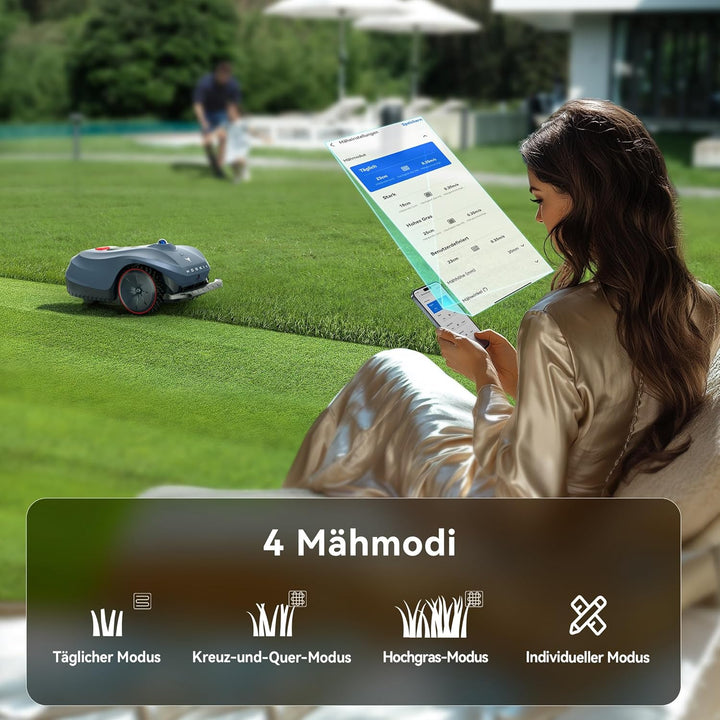 Neomow X SE Mähroboter ohne Begrenzungskabel, bis 3000㎡, 3D LiDAR SLAM+Vision Fusion Kartierung, Kei
