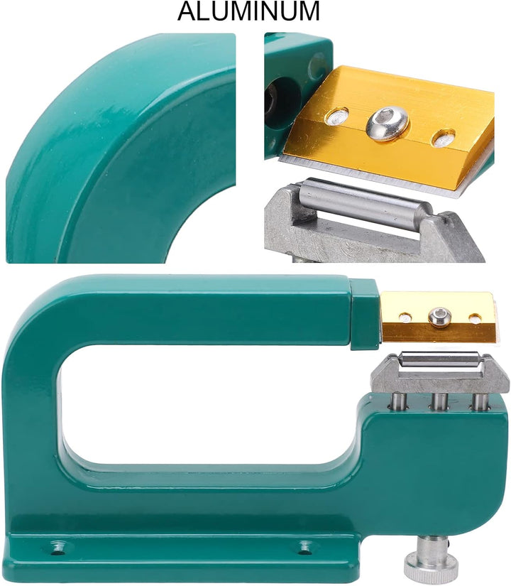 Lederspalter-Schäler-Set, Lederspaltmaschine mit 5 Klingen, 3 Schraubenschlüsseln und 3 Rollen, Lede