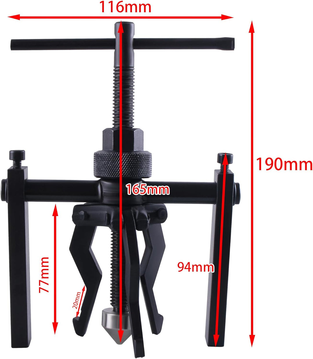 AOMIKITSTU Innenlager 3-Arm Abzieher 1 Stück, Innenabzieher 12-50mm, 3 Backen-Innenlager-Abzieher fü