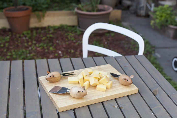 Kikkerland Käse-Set Mouse Cheese Board Maus, Maus