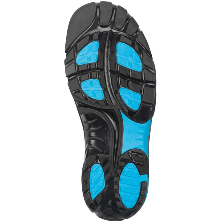 ABEBA 34581 CRAWLER ALU ESD Niedriger Schuh, S1, SRC, Schwarz/Blau, Grösse 40, 40 EU