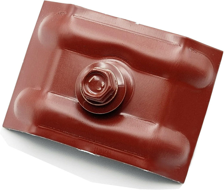 50 Stück Kalotten 33/48 + 4,8 x 80 mm RAL 8012 Trapezblechschrauben Selbstbohrend Verzinkter Stahl 5