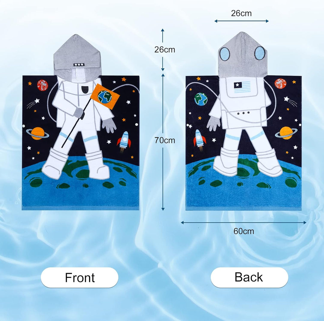 Badeponcho Kinder 100% Baumwolle Kinderhandtuch Poncho Kinder Badetuch Handtuch mit Kapuze Strandtüc