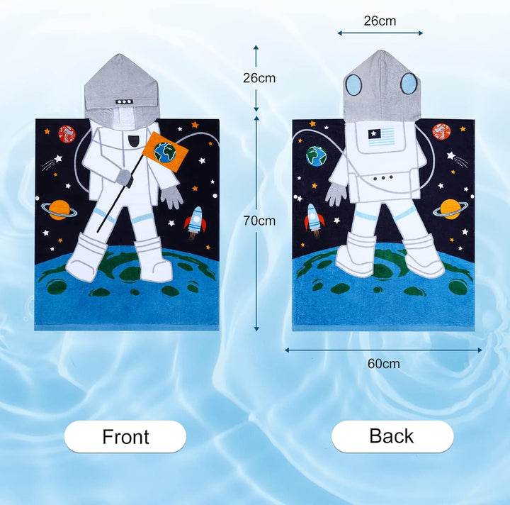 Badeponcho Kinder 100% Baumwolle Kinderhandtuch Poncho Kinder Badetuch Handtuch mit Kapuze Strandtüc