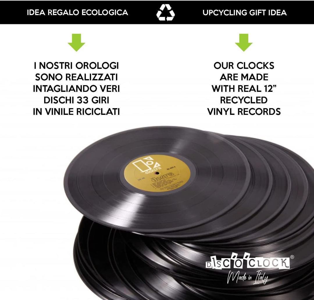 DISCOCLOCK - Enjoy The Silence Uhr auf 100% recycelter Vinyl-Schallplatte. Geschenk für alle Fans, l