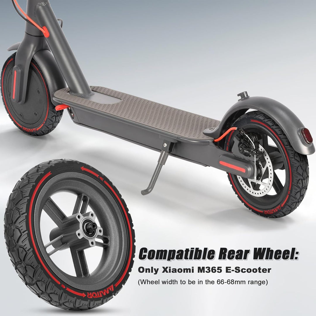 für Xiaomi M365 Hinterrad Komplett, All-in-One Offroad Vollgummireifen E Scooter 8,5 Zoll mit Felge,