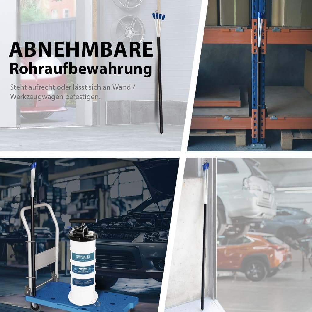 FIRSTINFO A1102EUY5 6,5L Manuelle und pneumatische | Ölpumpe Flüssigkeit Extraktor Pumpe | Ölansaugp