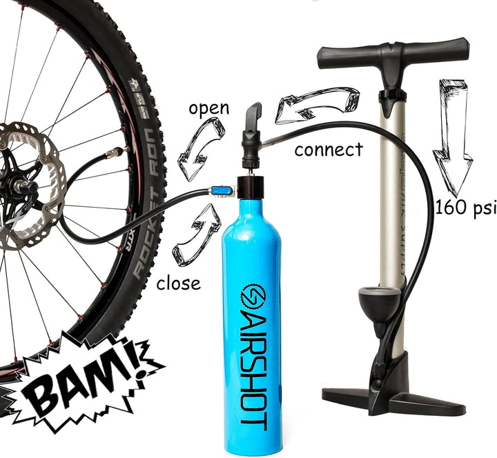 Airshot Tubeless-Pumpe blau