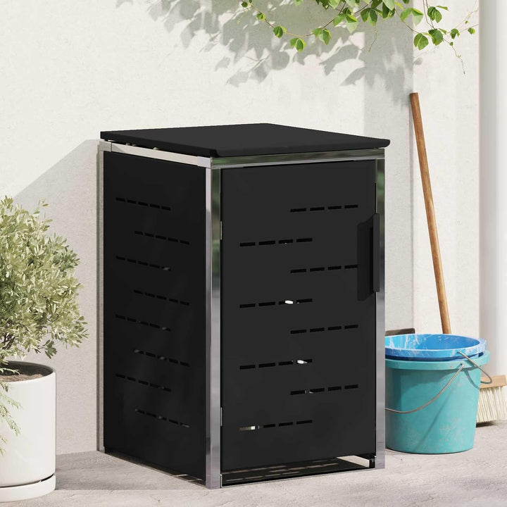 vidaXL Mülltonnenbox for 1 Bin 240L Schwarz, Schwarz
