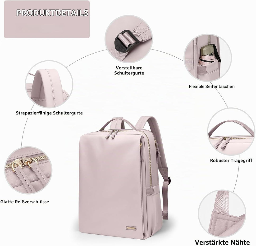 Stilvoller Laptop Rucksack für Damen von Fluggesellschaften zugelassen, Perfekt für die Arbeit das C