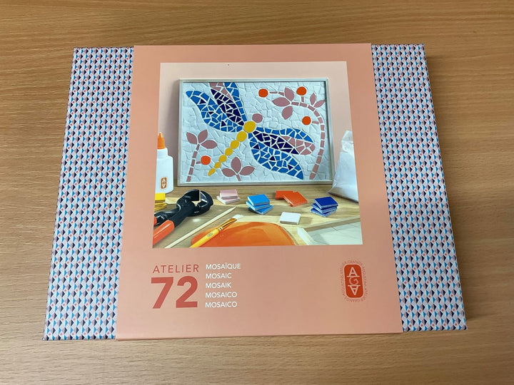 DJECO Atelier 72 Mosaik-Set für Erwachsene, DIY-Kreativset mit Keramikplättchen, Werkzeugen &amp; Video-