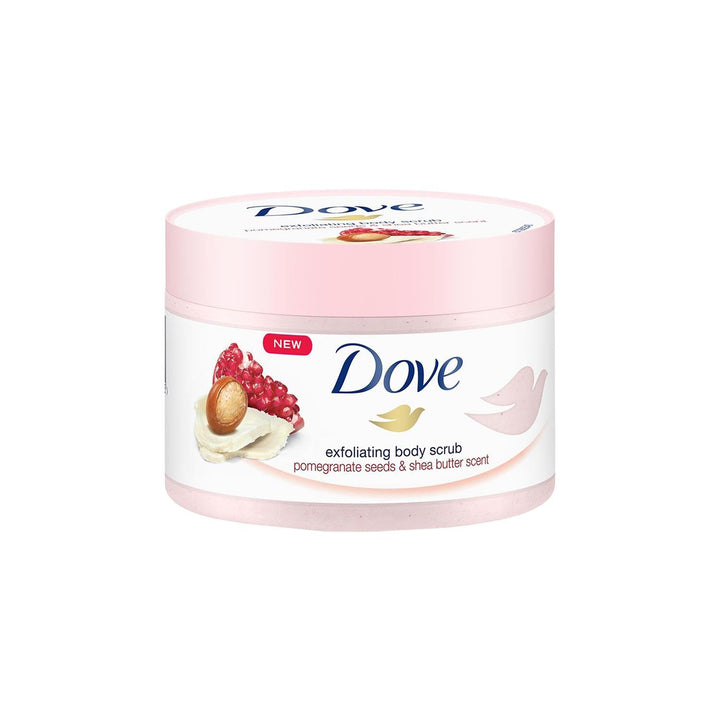Dove Peeling-Körperpeeling mit Granatapfelkernen und Sheabutter-Duft, 225 ml (2er-Pack)
