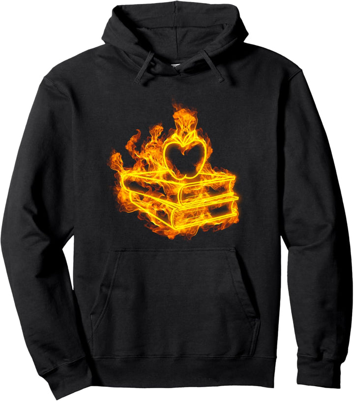 Feuer Klassenraum Buch Flammen Schule Lehrer Pullover Hoodie