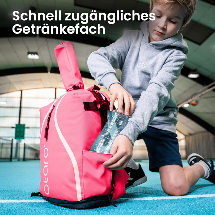 Otaro Tennisrucksack Kinder (19L) | Premium | Inkl. Separierten Schuhfach & Schlägerschutz | Deutsch