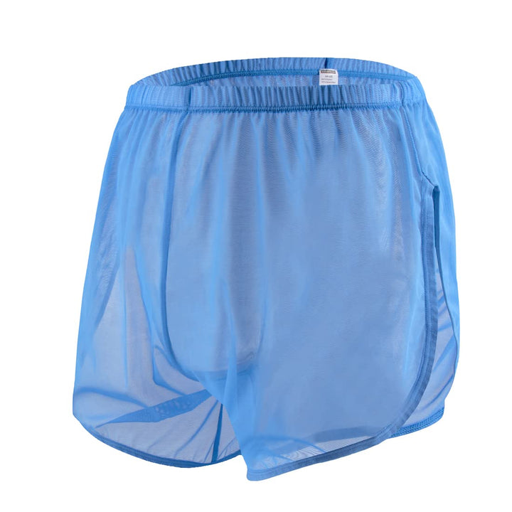 BIATWOWR Herren Transparent Sexy Boxershorts Männer Atmungsaktiv Bequem Unterhose Seitlichem Schlitz