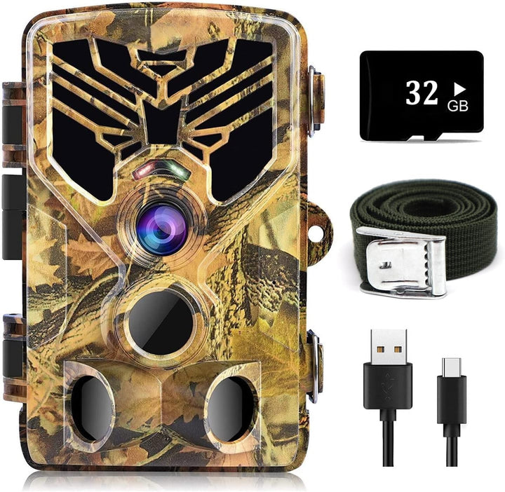 Wildkamera 50MP 4K, Wildtierkamera mit Bewegungsmelder Nachtsicht, 850nm IR LEDs Nachtsichtkamera, J