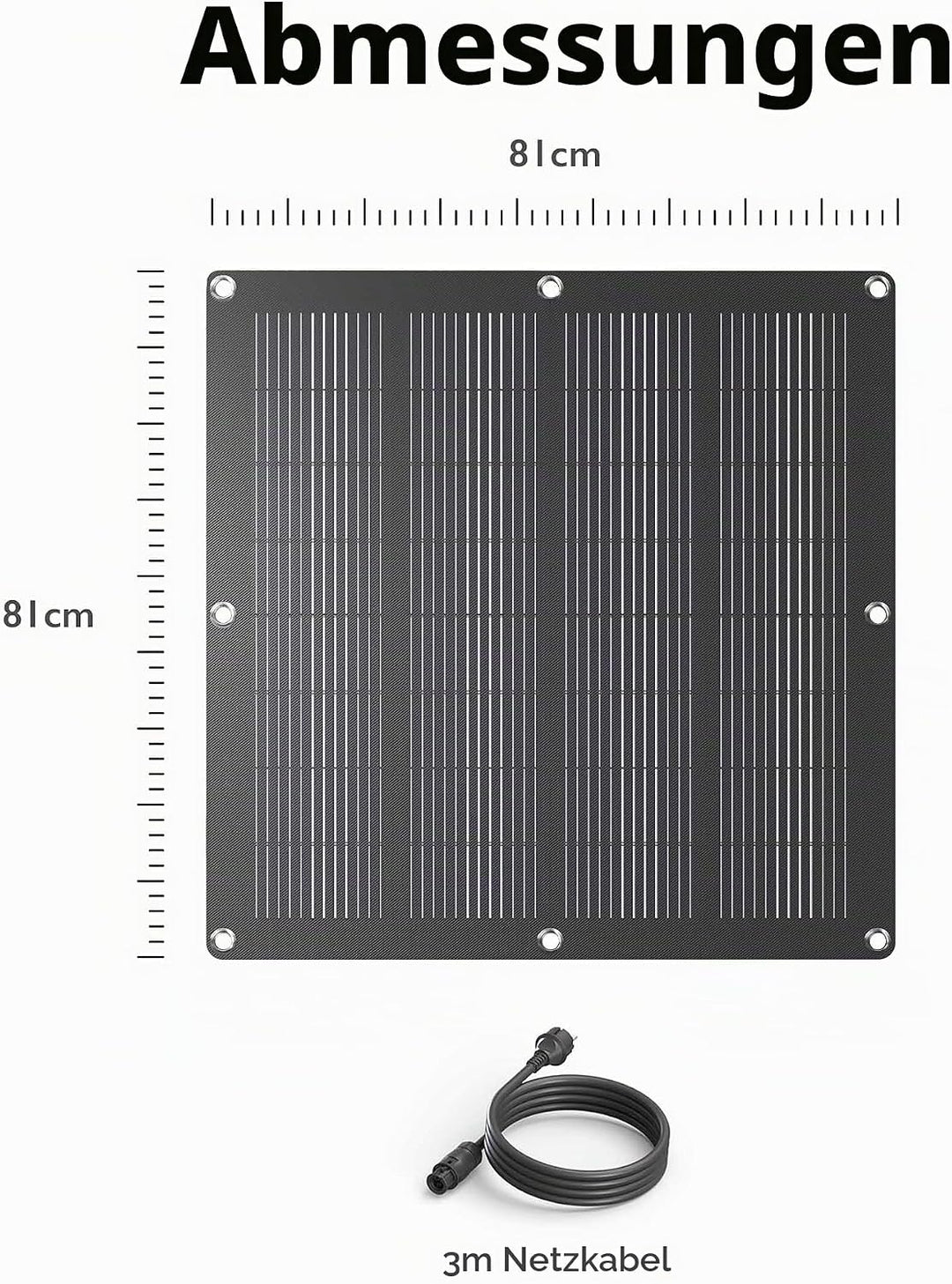 Solarpanel Set 110W, Semi-Flexibel &amp; Leicht Balkonkraftwerk, Smart Monitoring per App, für Balkon &amp;