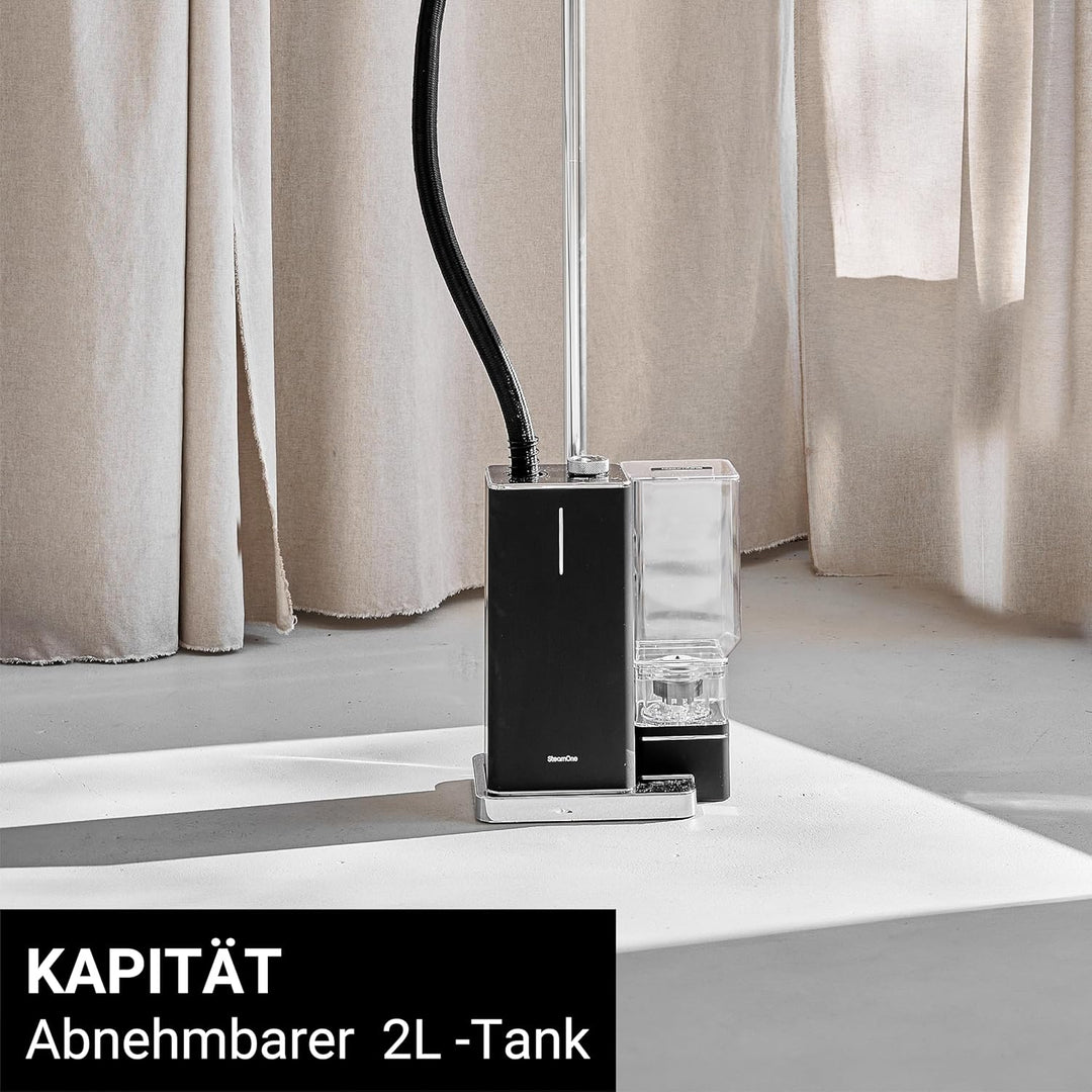 STEAMONE - Vertikaler Dampfglätter 2300 W 50 g/min - Vertikales Bügeleisen mit 2-Liter-Tank - Kabel