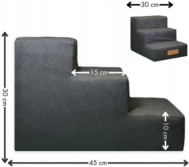 Sofatreppe für Hunde und Katzen – Hundetreppe für Bett & Sofa – 3- oder 4-stufig, rutschfest & wasch
