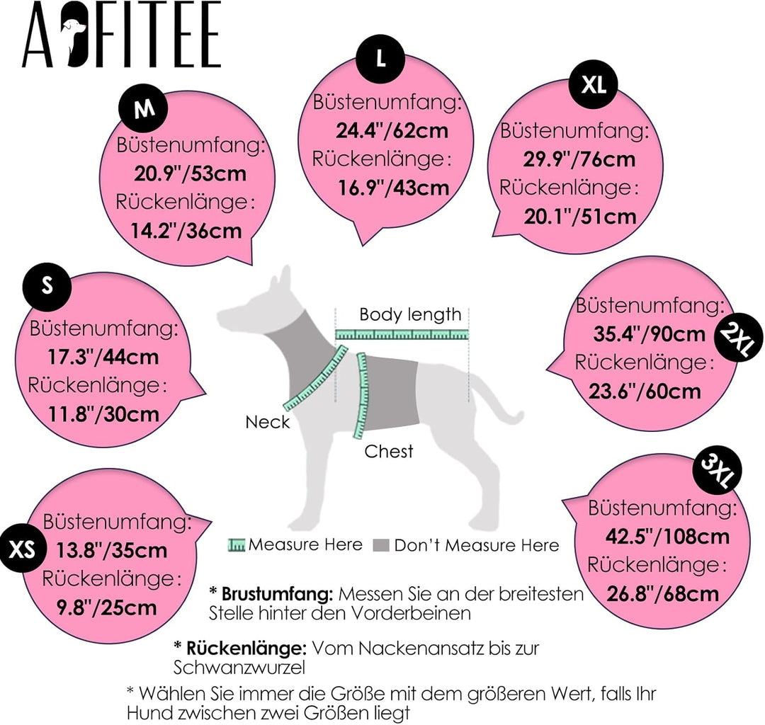 AOFITEE Hundemantel Winter, Wasserdicht Warme Hundejacke Wintermantel für Grosse Hunde, Reflektieren