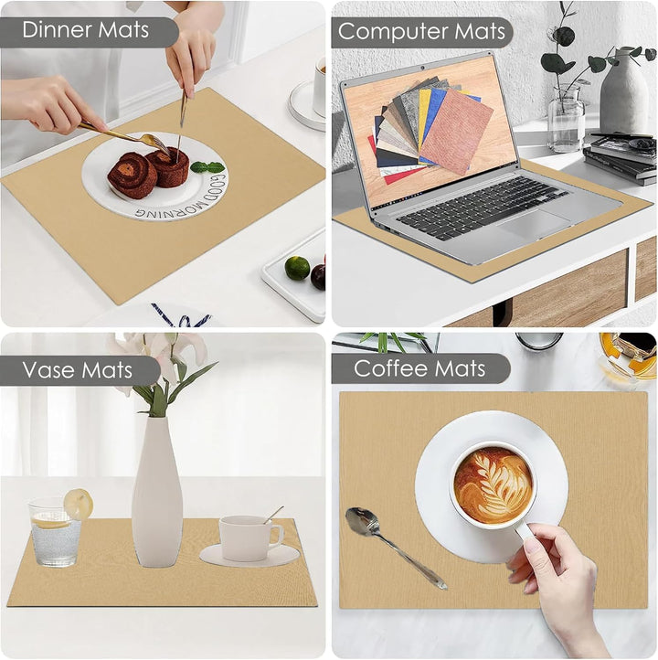 Platzieren Sie Matten Set von 6 für Küchentisch ESS -Tuch -Baumwoll -Placemat 13x19 Zoll Mandelfan C