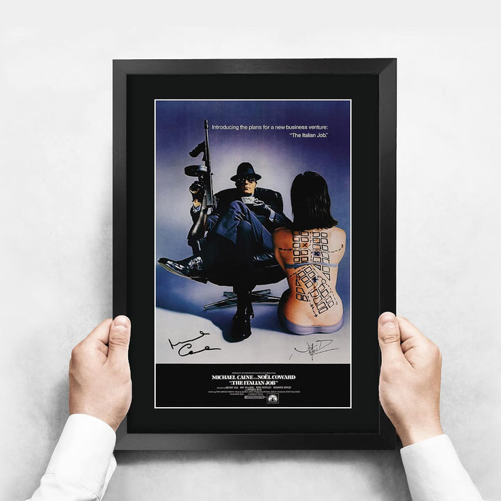 HWC Trading Poster, Motiv: The Italian Job The Cast Michael Caine Noel Coward, gedrucktes Autogramm,