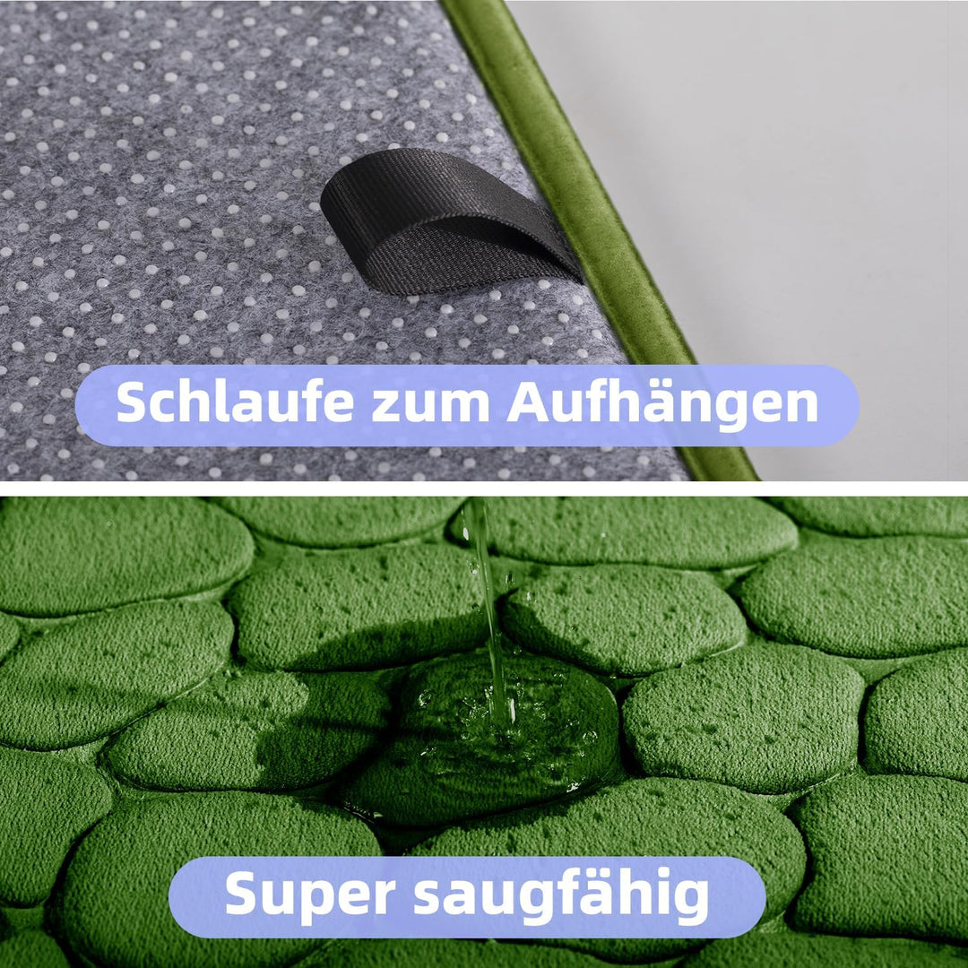 chakme Badematte Memoryschaum Badteppich Memory Foam Duschvorleger Saugfähige Badvorleger Badezimmer
