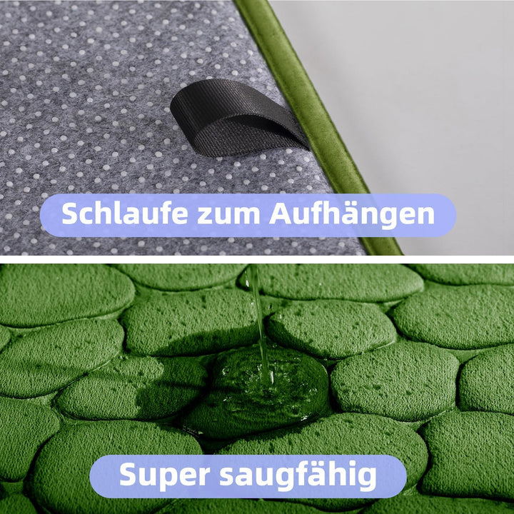 chakme Badematte Memoryschaum Badteppich Memory Foam Duschvorleger Saugfähige Badvorleger Badezimmer