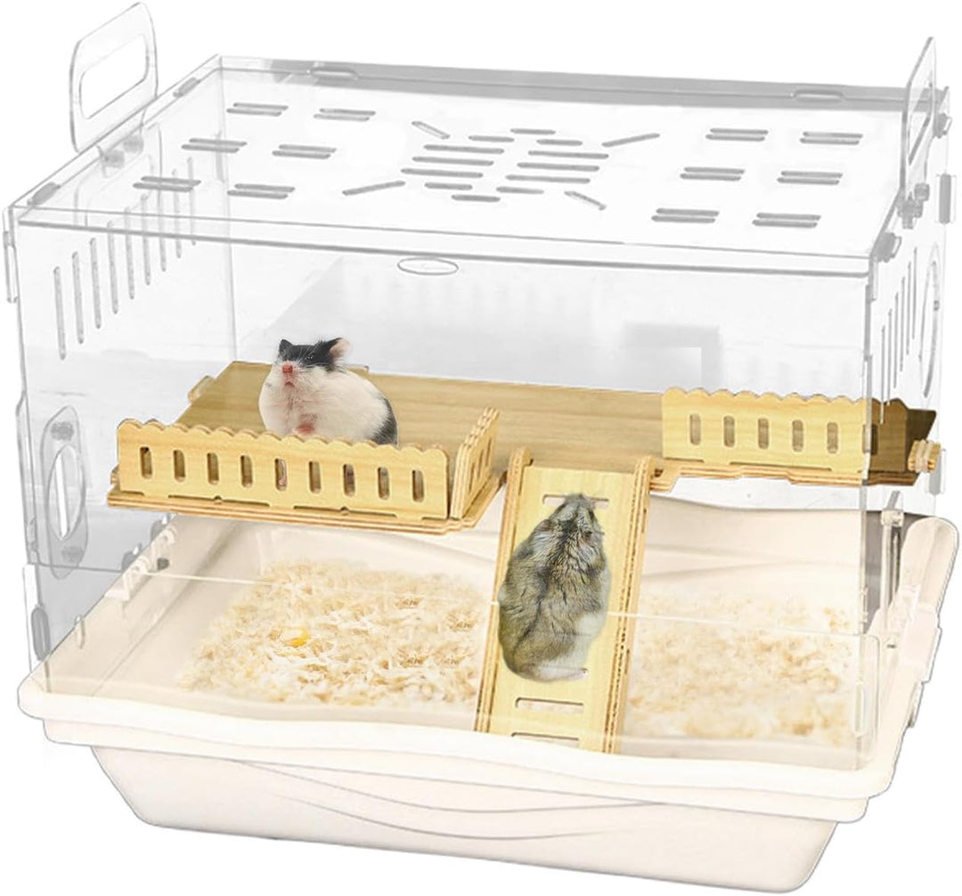 Clear Hamster Lebensraum, grosser Hamsterkäfig | Hamster Lebensraum Haustier Beobachtung Tierkäfig |