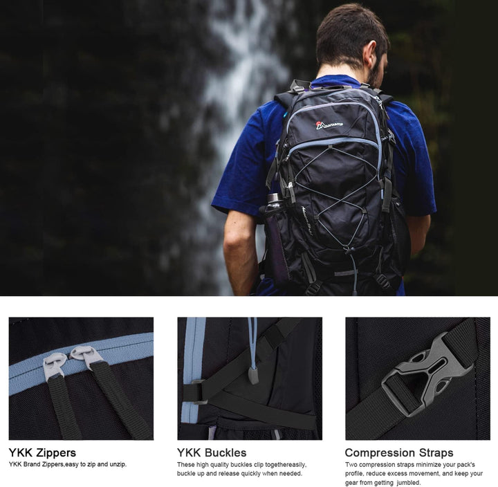 MOUNTAINTOP 40L Wanderrucksack Herren Damen Trekkingrucksack Outdoor Rucksäcke mit Regenhülle für Ca