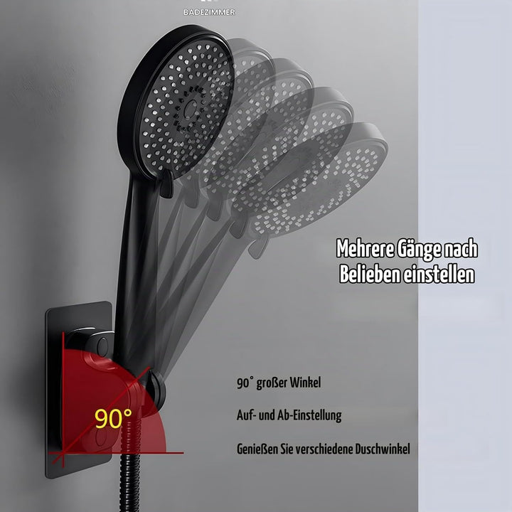 DASITON Duschkopfhalterung ohne Bohren, Handbrause Halter Winkel verstellbar, Duschkopf Halterung mi