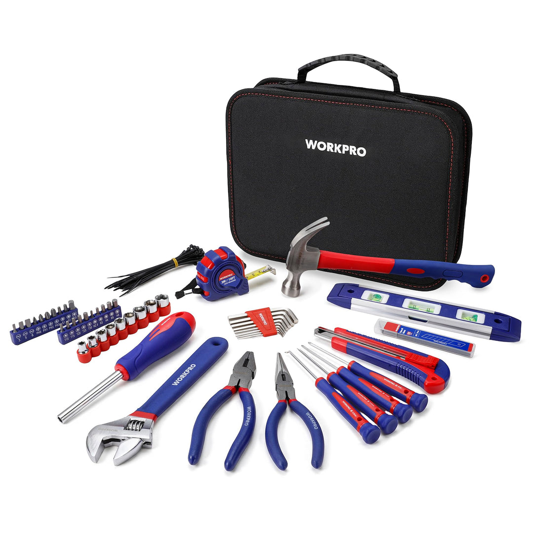 WORKPRO Werkzeugset Universal und Haushalts-Werkzeugkoffer 100-teilig Werkzeugsatz Mechaniker, perfe