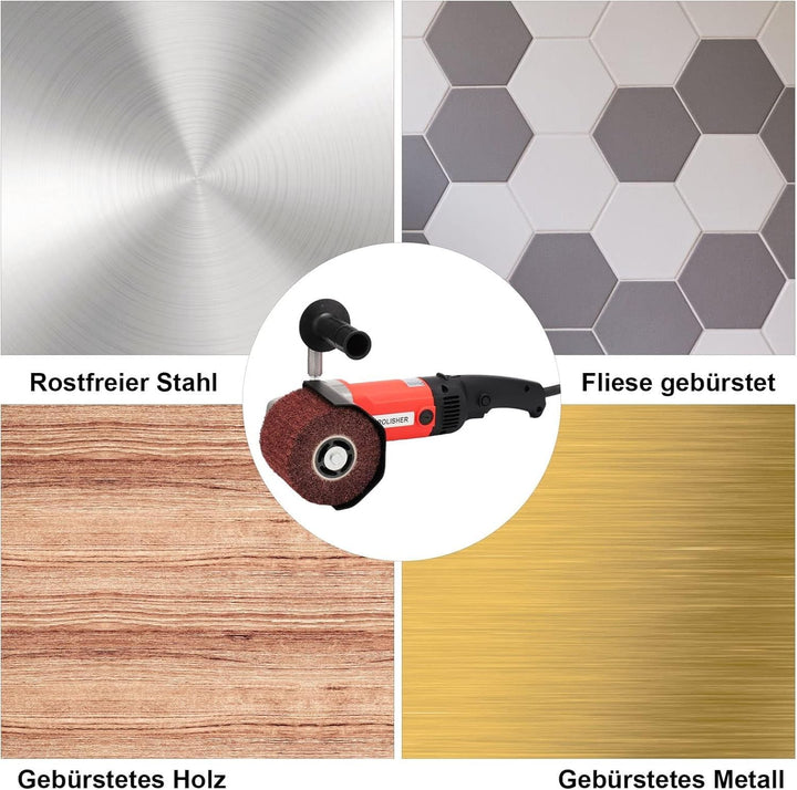 Satiniermaschine Holz 1200 Watt Bürstenschleifer 220 V/50 Hz 600-3000U/min Elektrische Satiniermasch