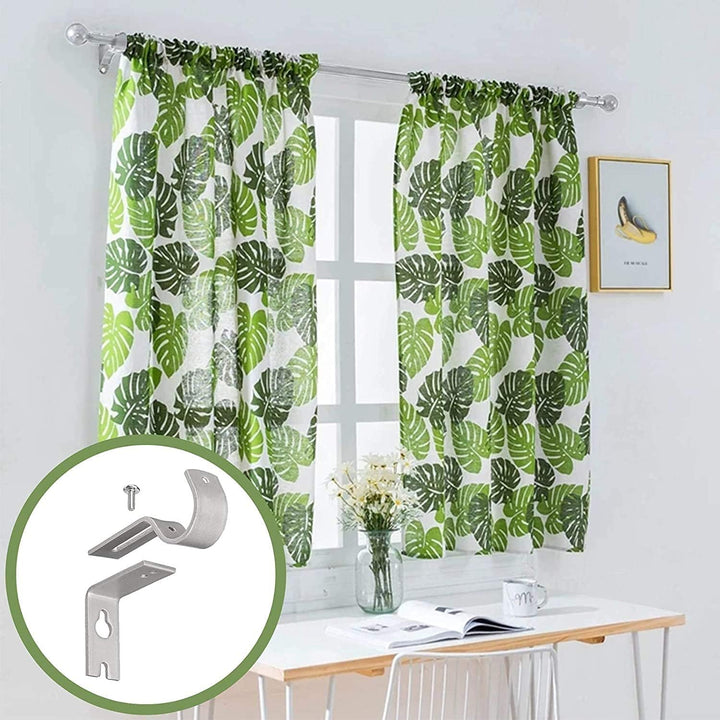 HARRMS Gardinenstange Ausziehbar, 76-221cm, Gardienenstangenset Silber 1 läufig, Verstellbare Vorhan