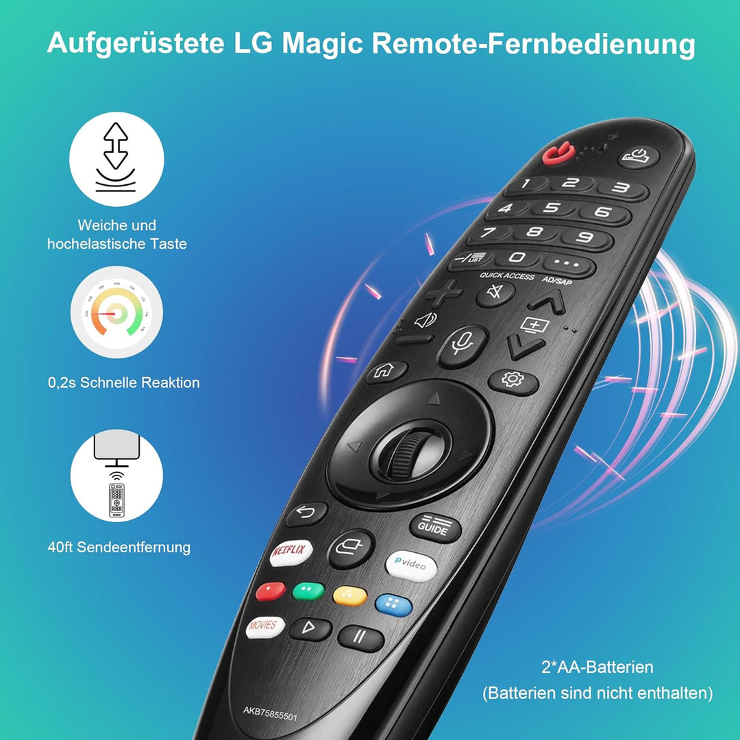 Ersatz für LG Magic Remote MR19BA/MR20GA mit Zeiger und Sprachfunktion Universalfernbedienung Kompat