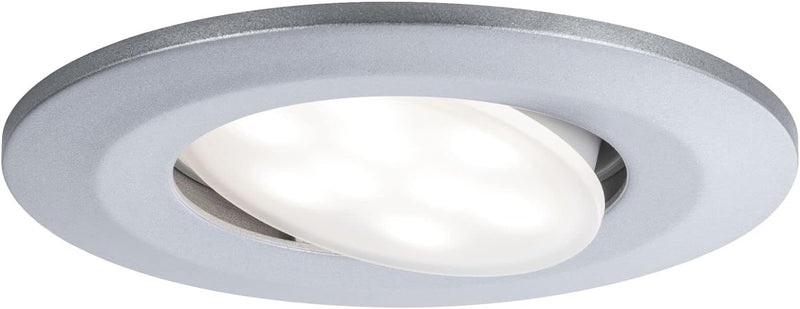 Paulmann 99929 LED Einbauleuchte Calla rund 3er Set 3x6W IP65 neutralweisse Einbaustrahler Chrom mat