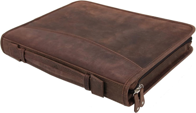 Pride and Soul 30125 - Ringbuchmappe A4 VIGGO, Schreibmappe mit Tablet-Fach, Businessmappe aus Leder