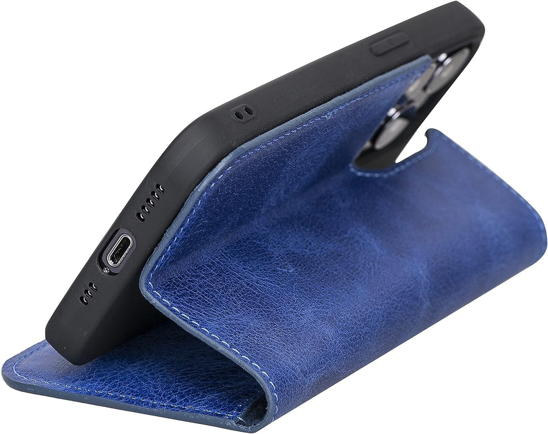 Solo Pelle aufklappbare Lederhülle kompatibel für iPhone 13 Pro Max in 6.7 Zoll inkl. 1 Kartenfach f